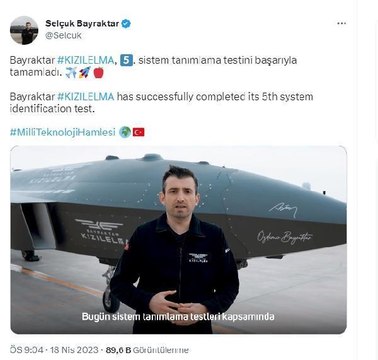 Selçuk Bayraktar: Bayraktar KIZILELMA bugün 5'inci uçuş testini gerçekleştirdi