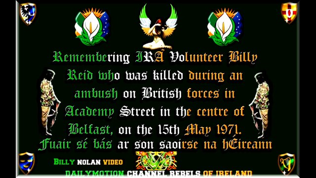 Remembering IRA Volunteer Billy Reid