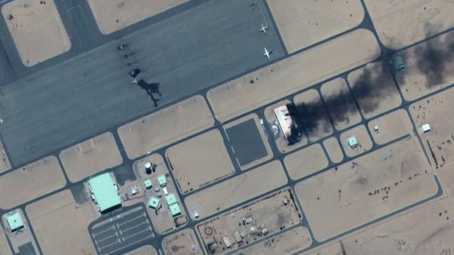 صور للأقمار الاصطناعية تظهر الأضرار التي لحقت بالقواعد الجوية السودانية #السودان #العربية