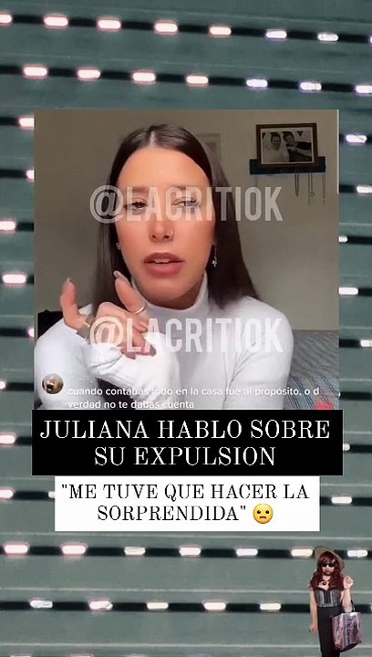 Juliana Díaz de Gran Hermano y una polémica declaración sobre su expulsión de la casa.