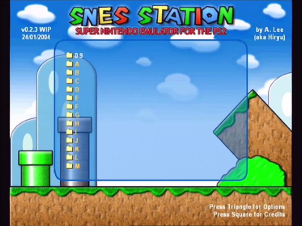 SNES STATION Menu Music - SUPER NINTENDO EMULATOR FOR THE PS2