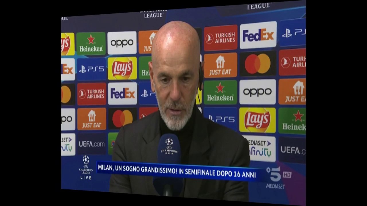 intervista a pioli dopo il pareggio qualificazione con il napoli