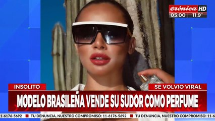Modelo brasileña vende perfumes.... ¡hechos con su sudor!