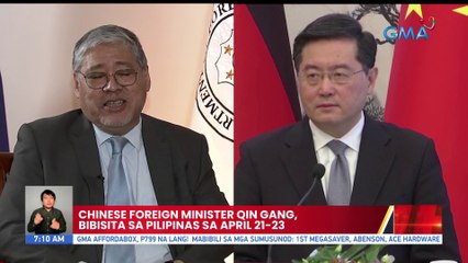 Chinese Foreign Minister Qin Gang, bibisita sa Pilipinas sa April 21-23 | UB