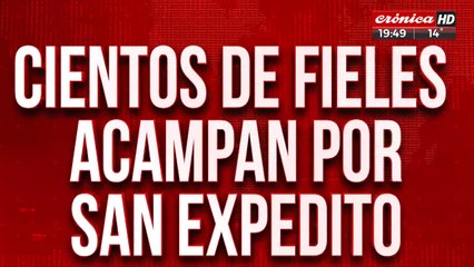 Cientos de fieles acampan por San Expedito