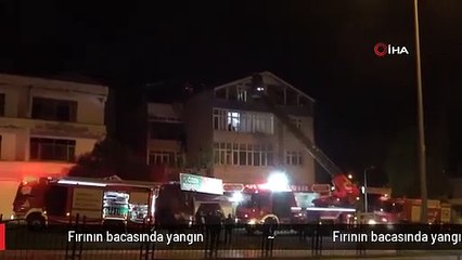 Fırının bacasında yangın
