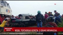 Mobil Sedan Tertabrak Kereta Api Jurusan Surabaya-Jakarta, 2 Penumpang Meninggal di TKP