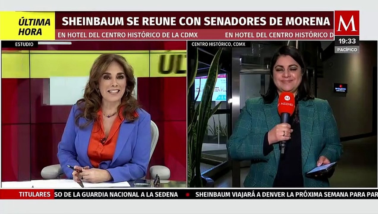 Senadores de Morena se reúnen con Claudia Sheinbaum en hotel del Centro Histórico