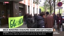 Le Ministre des solidarités se retrouve bloqué dans une Caisses d'Allocations Familiales à Paris, par des manifestants contre la réforme des retraites