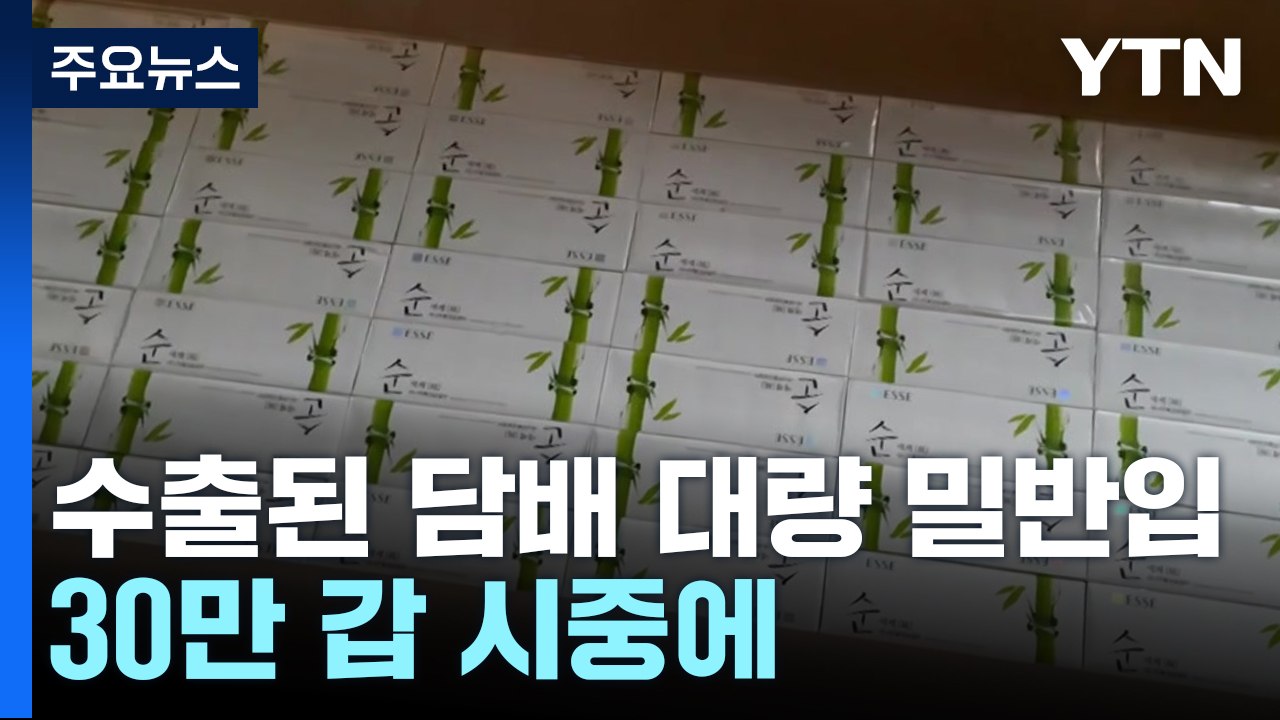 합판 더미에 구멍 뜷어 '수출 담배' 밀수...30만 갑 이미 시중에 / YTN