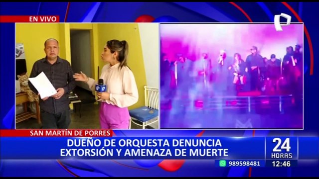 SMP: Dueño de orquesta denuncia estar sufriendo de amenazas y extorsión