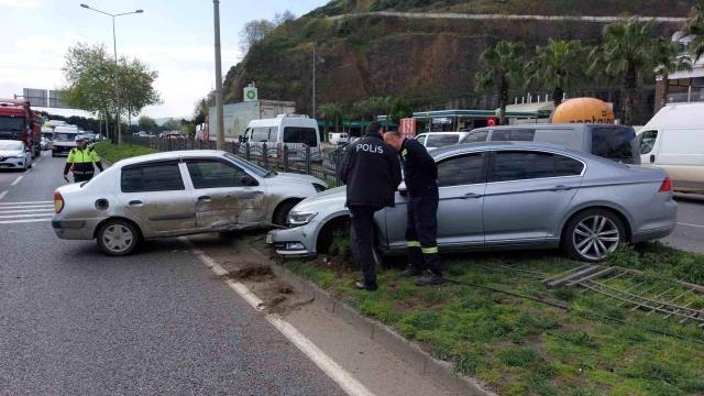 Samsun'da zincirleme trafik kazası: 1 yaralı
