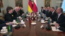 الرئيسان الإسرائيلي والألماني في بولندا  لإحياء الذكرى الثمانين لانتفاضة حي اليهود في وارسو