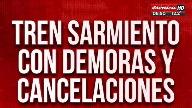 El Tren Sarmiento funciona con demoras y cancelaciones
