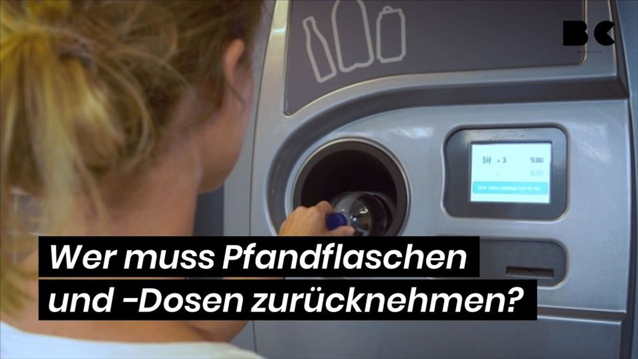 Wer muss pfandflaschen und  -dosen zurücknehmen?