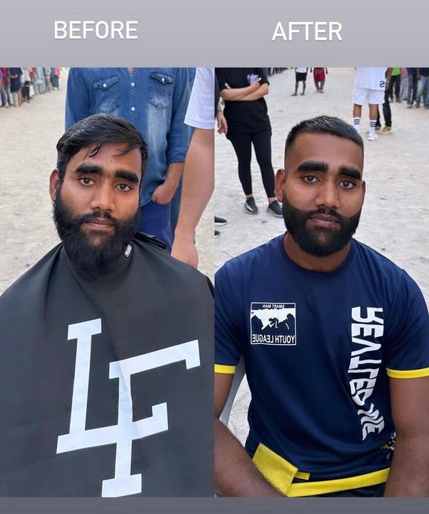 Dubai: How celebrity barbers are giving haircuts to workers in labour camps before Eid