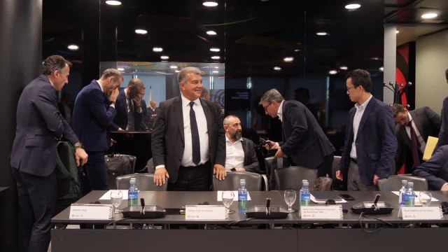 El vídeo del morbo: el saludo de Laporta y Tebas tras todos los cruces