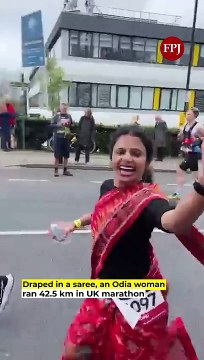 Draped In A Saree, An Odia Woman Ran 42.5 Km In Uk Marathon