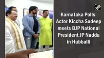 Kiccha Sudeep meets J P Nadda ahead of K'taka polls