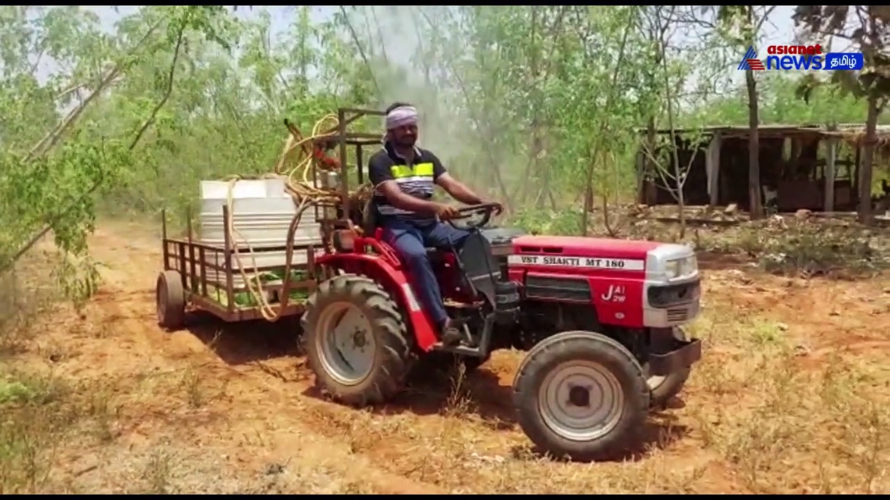 Watch : முருங்கை மரத்தில் பூச்சி தாக்குதல்! - மருந்து தெளிக்க தானியங்கி இயந்திரம் கண்டுபிடித்த விவசாயிகள்!
