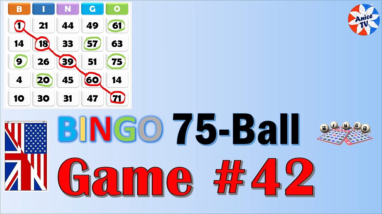 75 Ball    BINGO Caller   Game#42    English American
