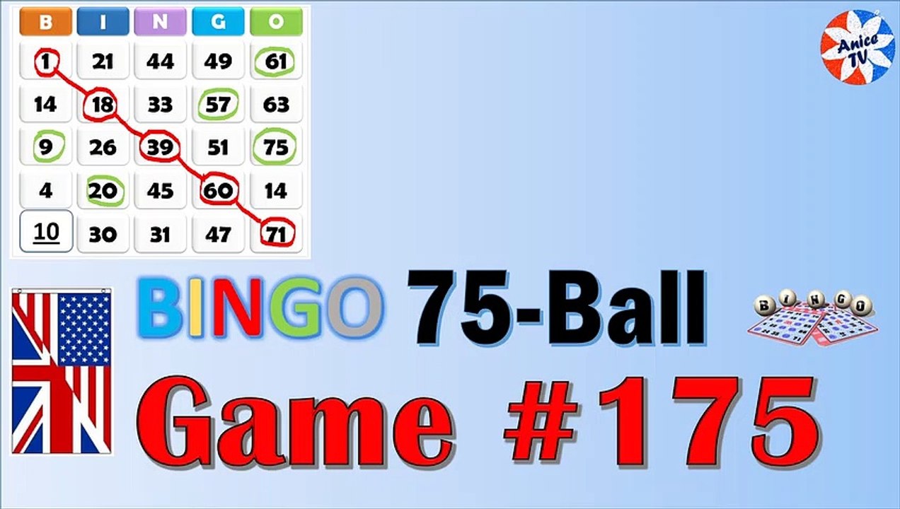 75 Ball  -  BINGO Caller - Game#175  -  English American