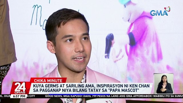 Kuya Germs at sariling ama, inspirasyon ni Ken Chan sa pagganap niya bilang tatay sa Papa Mascot | 24 Oras