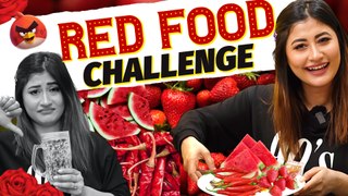Eating Only Red Food For 24 Hours Challenge  | Food Challenge Gone Wrong ❌ | Sunita Xpress