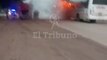 Pánico en Tartagal: Se incendió un ómnibus repleto de pasajeros