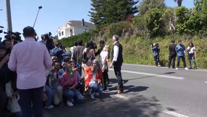 El rey Juan Carlos a su llegada a Sanxenxo