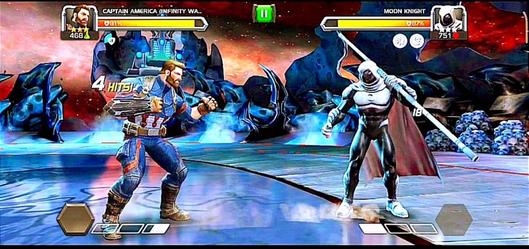 Captain america Fighting with Moon knight