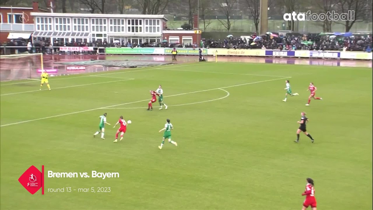 Highlights from German Frauen Bundesliga Werder Bremen vs Bayern Munich Ata womens football