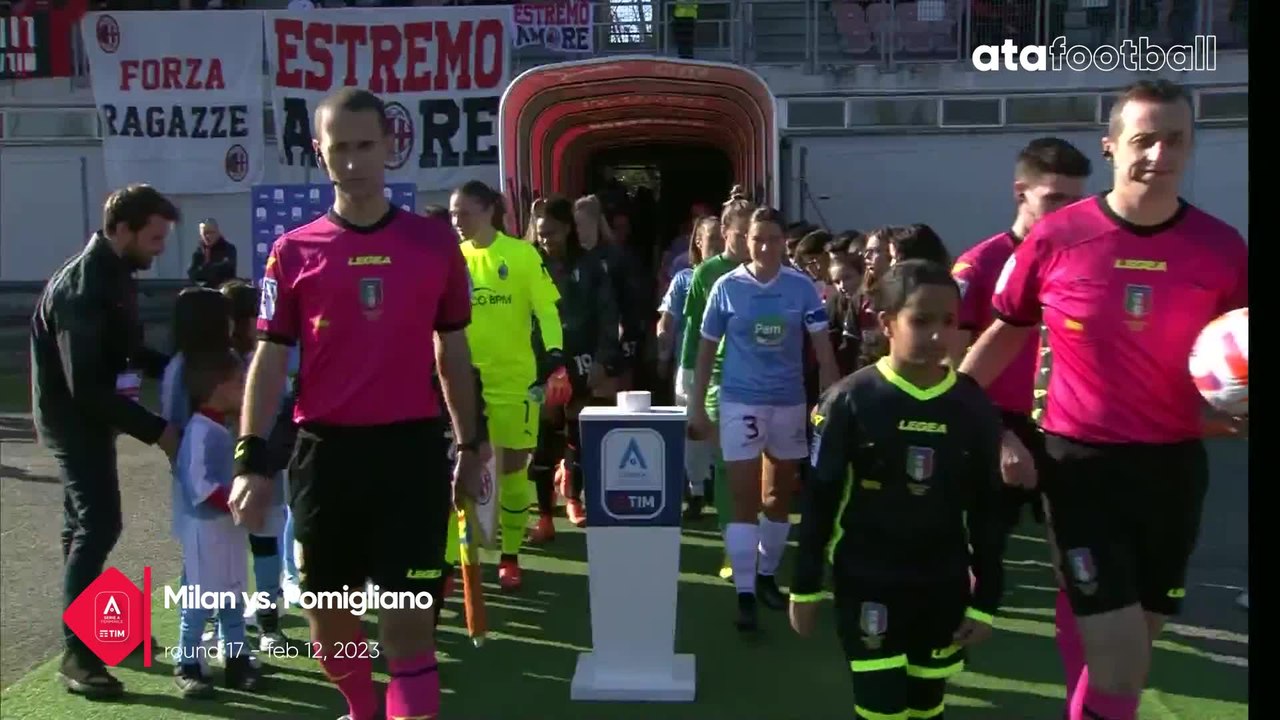 Highlights from Italian Serie A Femminile AC MIlan v Pomigliano Ata womens football