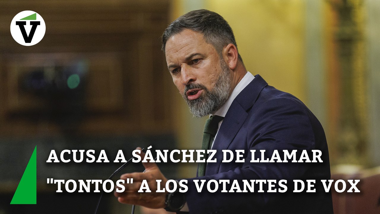 Abascal acusa a Pedro Sánchez de llamar "tontos" a los votantes de Vox