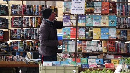 Derek's Books stall on Preston Market