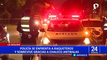 La Molina: chaleco antibalas salva a policía durante persecución y balacera con delincuentes
