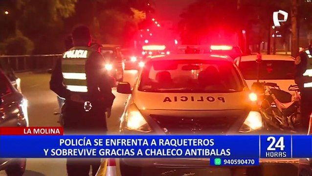 La Molina: chaleco antibalas salva a policía durante persecución y balacera con delincuentes