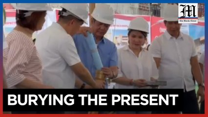 Marcos lays down time capsule in hospital groundbreaking in Bulacan
