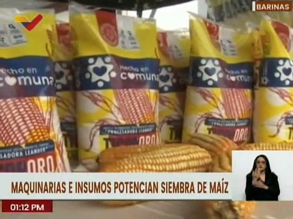 Entregan maquinarias e insumos para potenciar la siembra de maíz en el estado Barinas