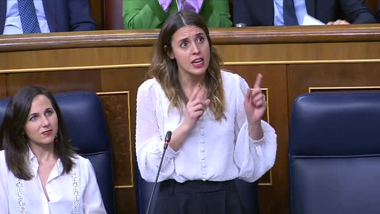 Irene Montero: "Los derechos feministas no se negocian con el Partido Popular"