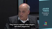 Tebas explains how Barcelona can re-sign Messi