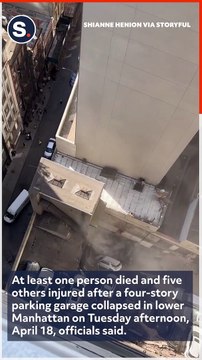 Dust Rises After Deadly Parking Garage Collapse in New York City-