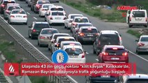 43 ilin geçiş noktasında trafik yoğunluğu başladı