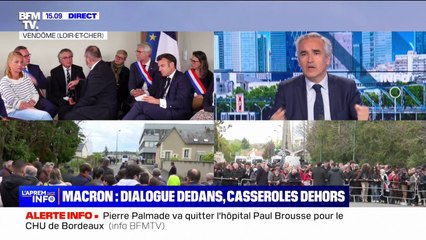 "On va se battre contre cette réforme et contre sa politique ultra-libérale": des manifestants mobilisés à Vendôme pour le déplacement d'Emmanuel Macron