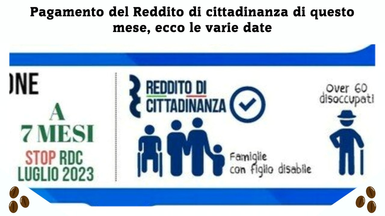 Pagamento del Reddito di cittadinanza di questo mese, ecco le varie date