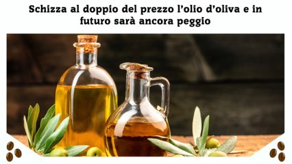 Schizza al doppio del prezzo l’olio d’oliva e in futuro sarà ancora peggio