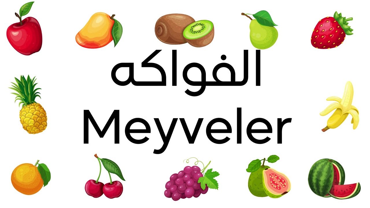 الفواكه باللغة بالتركية - تعلم اللغة التركية
