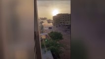 نشطاء يعرضون مقاطع فيديو لاشتباك دبابات #الجيش_السوداني مع قوات #الدعم_السريع #السودان #العربية