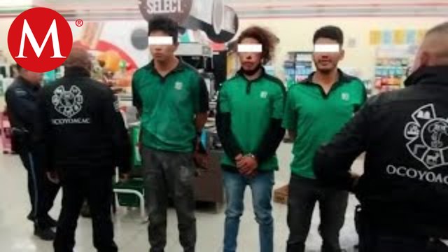 Autoridades detienen a tres hombres por asaltar una tienda de conveniencia; Ocoyoacac, Edomex