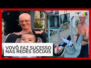 Avô cria 'engenhocas' para brincar com neto e viraliza na web